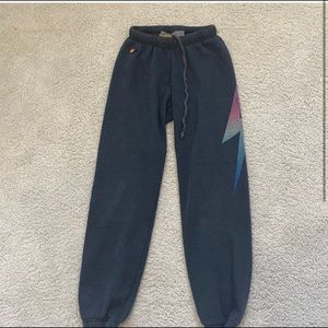 Charcoal aviator nation lightning bolt sweatpants